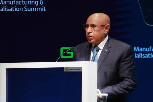 Photo de Sommet de Dubaï: Le Président de la République: La Mauritanie est prête pour toutes les formes de partenariat et de coopération pouvant accélérer la transformation industrielle et numérique